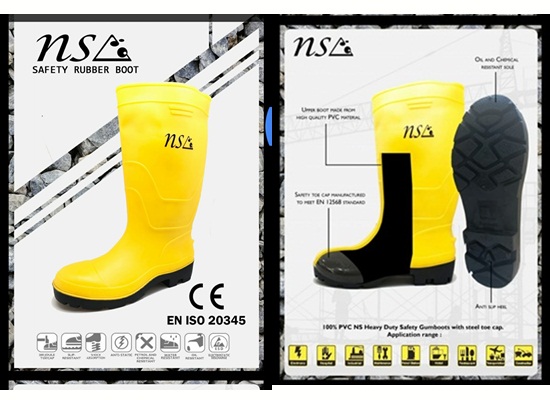 NSA safety boot PVC Yellow
