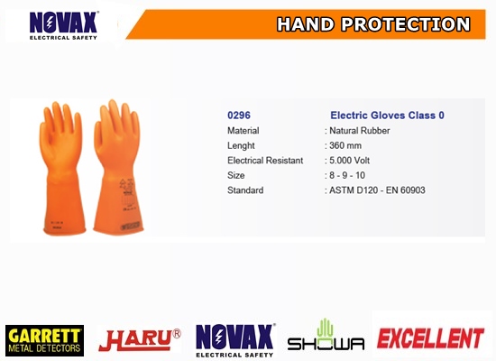 0296 Electric Gloves Class 0 - NOVAX 5.000 Volt