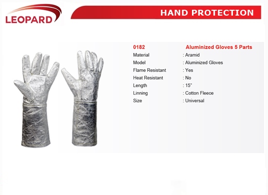 0182 Aluminized Gloves 5 Parts